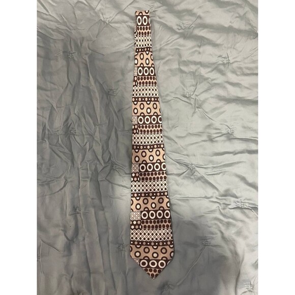 Vintage Dolce & Gabbana Cravatte Men's Monogram Silk Tie Brown - Picture 3 of 7